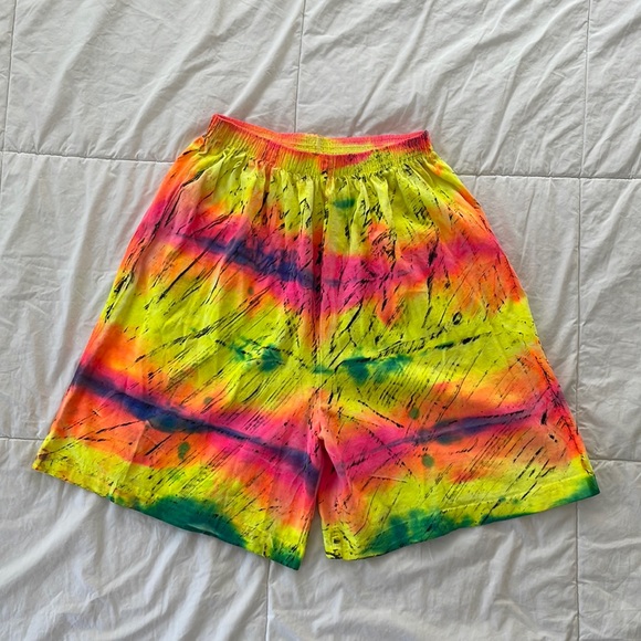 90’s Tie Dye Cotton Shorts - Picture 1 of 5